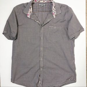 Ted Baker Short Sleeve Button Front Check Shirt 5
